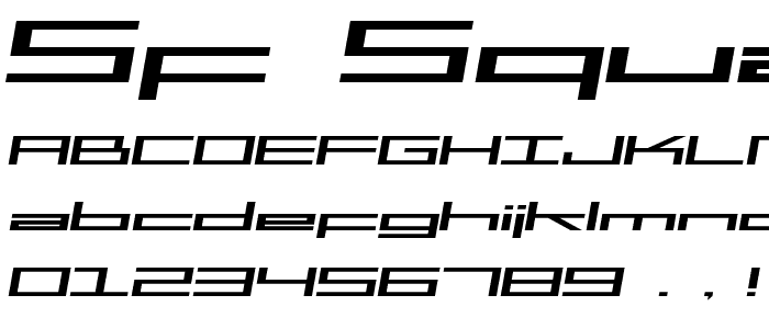 SF Square Head Extended Italic font